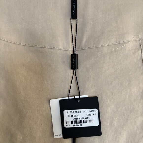 NWT Sarah Paccini Linen Pants (2) - Picture 3 of 6